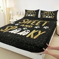thumbnail image 3 of Feelyou Halloween Cute Ghost Full Size Sheets for Kid, Sweet and Spooky Bed Sheets, Gothic Spider Web Sheet Sets, Luxury Bedroom Decor, 4pcs, 3 of 7