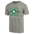 thumbnail image 2 of Men's Gray Boston Celtics No Luck Hometown Collection Tri-Blend T-Shirt, 2 of 3