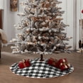 thumbnail image 6 of Bingfone Christmas Tree Skirt Mat Christmas Decoration Interior 36"-Anchor Black Tartan Plaid, 6 of 8