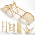 thumbnail image 1 of Set de escalada BlueWood 2025 8 en 1 Pikler Triangle para niños, 1 of 6