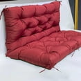 thumbnail image 5 of Fusion Waterproof Bench Cushion with Backrest, 2 or 3 Seat Swing Replacement Cushions Overstuffed for Garden Patio Furniture Loveseat Swing Outdoor Bench Cushions (39.4 * 39.4 * 3.94inch, Burgundy), 5 of 6