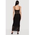 thumbnail image 3 of Women's Sleeveless Side Slit Crochet Maxi Dress, 3 of 3