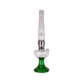 thumbnail image 2 of Aladdin Clear Over Emerald Lincoln Drape Table Oil Lamp with Summer Sunflower Shade (Nickel Trim), 2 of 3