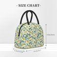 thumbnail image 2 of Honeii Lilies Flowers Print Insulated Lunch Bag Women Reusable Lunch Box with Pocket for Work Picnic Travel -One Size, 2 of 6