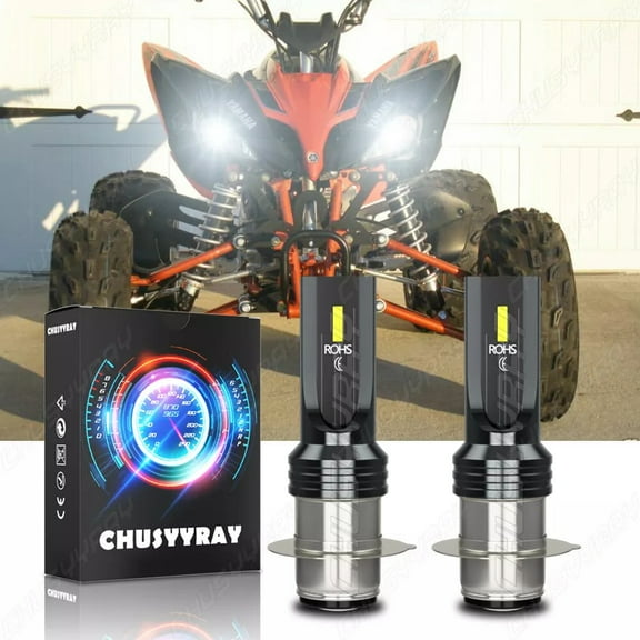 For Yamaha Raptor 125 250 660R 700R YFM660R LED Headligth Bulbs 80W 6000K Pure White Qty 2