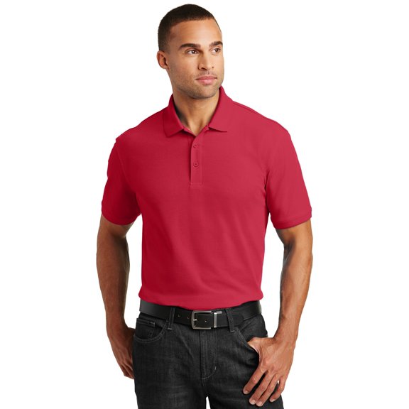 Port Authority Tall Core Classic Pique Polo-4XLT (Rich Red)