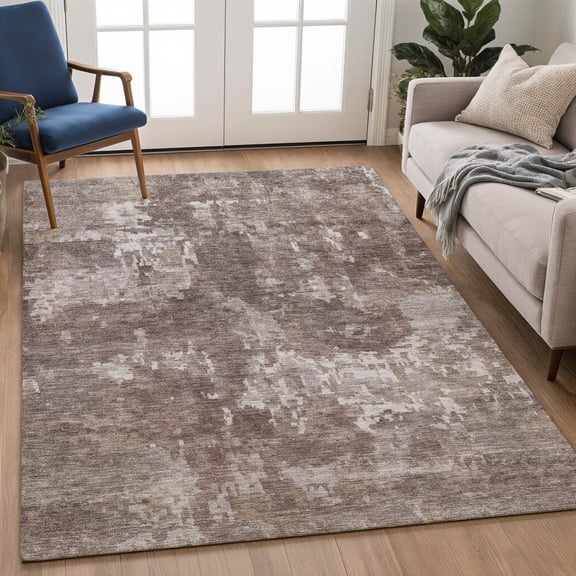 Addison Rugs Chantille Indoor/Outdoor Transitional Casual Brown Machine Washable Rectangle Rug, 10' x 14'