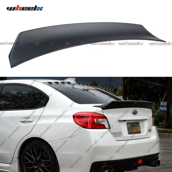 Rear Spoiler Compatible with 2015-2021 Subaru WRX STI, RB Style Duckbill Fits for 15-21 4-Door Sedan, Trunk Exterior High Kick Tail Deck Lid Splitter Wing Lip (Matte Black)