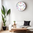 thumbnail image 3 of Unique Bargains Silent Wall Clock Non Ticking Battery-Powered White Pattern 2, 3 of 6