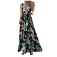 thumbnail image 1 of Robe Mode Femme Col Rond Manches Courtes Ample Mi-Mollet Robe Longue, 1 of 4
