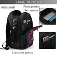 thumbnail image 4 of Fotbe Mesmerizing Pink Jellyfish Mochila con Estampado y Puerto USB para Hombre y Mujer, Mochila Antirrobo, Mochila de Viaje, Mochila Escolar, Mochila Universitaria, 4 of 7
