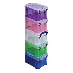 Really Useful Box® Plastic Storage Box, 0.14 Liter, 2 1/4