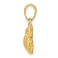 thumbnail image 2 of 14k Yellow Gold Solid 2-D Frog Charm Pendant, 2 of 7