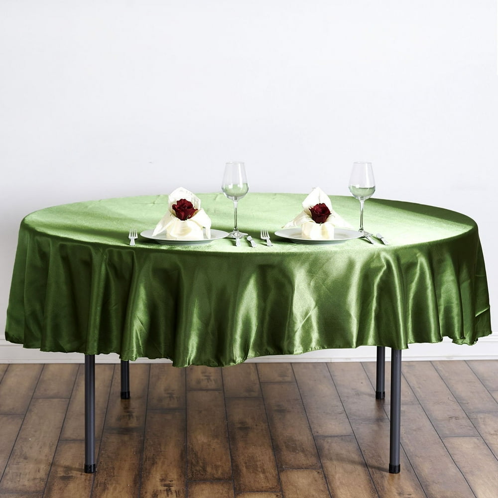 Efavormart 90" Moss Green Wholesale Linens SATIN Round Tablecloth for