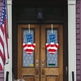 thumbnail image 5 of Qocolhg 4th of July Patriotic Red White Blue Square Shape Rose Wreath for Front Door, American Flag Color Soft Touch Roses Wreath Decor, Memorial Day Indoor Outdoor Porch Wall Home Decoration, 5 of 6
