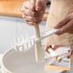 thumbnail image 4 of Juego de 2 cucharas multifuncionales para pasta | Espátula para espaguetis con dientes | Separador de yemas de cocina | Apto para lavavajillas | Medición de pasta seca | Ideal para servir fideos, 4 of 5