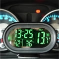 thumbnail image 2 of Termómetro digital para automóvil, voltímetro, medidor de voltaje, reloj noctiluco, alerta de heladas (azul) Sincero Electrónica, 2 of 5