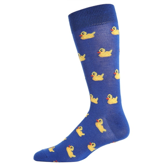 MeMoi Men's "Rubber Duck" Rayon from Bamboo Blend Novelty Crew Sock - Mens - Male, 10-13, Black