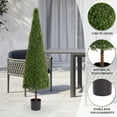thumbnail image 3 of Noble House 6FT Artificial Conical Cedar Topiary Tree, Tall Faux Evergreen Shrub in Pot for Outdoor & Porch Décor, Green, 3 of 10
