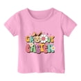 thumbnail image 3 of Baby Girl Summer Clothes Kid Girls Easter Cute Graphic Round Neck Short Sleeve Tee Summer Casual T Shirt Summer Tops Pink 10 Years-11 Years, 3 of 4