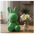 thumbnail image 6 of Easter Flocked Bunnies, 2026 Flocking Rabbit Figurines with Bow Ties, Adorable Spring Tabletop Ornaments for Home, Garden Decor, Bunnies Decoration for Easter Celebration - (Purple), 6 of 7