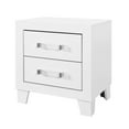 thumbnail image 2 of JERFIT Modern Nightstand with Drawer, White Bedside Table, Rubber Wood Acrylic Hardware Small Bedroom Furniture for Bedroom, 2 of 5