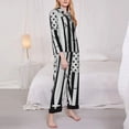 thumbnail image 3 of Honeii Submarine Vintage Flag print Women's Pajama Sets Long Sleeve Button Down Sleepwear Nightwear Soft Pjs Lounge Sets-X-Large, 3 of 7