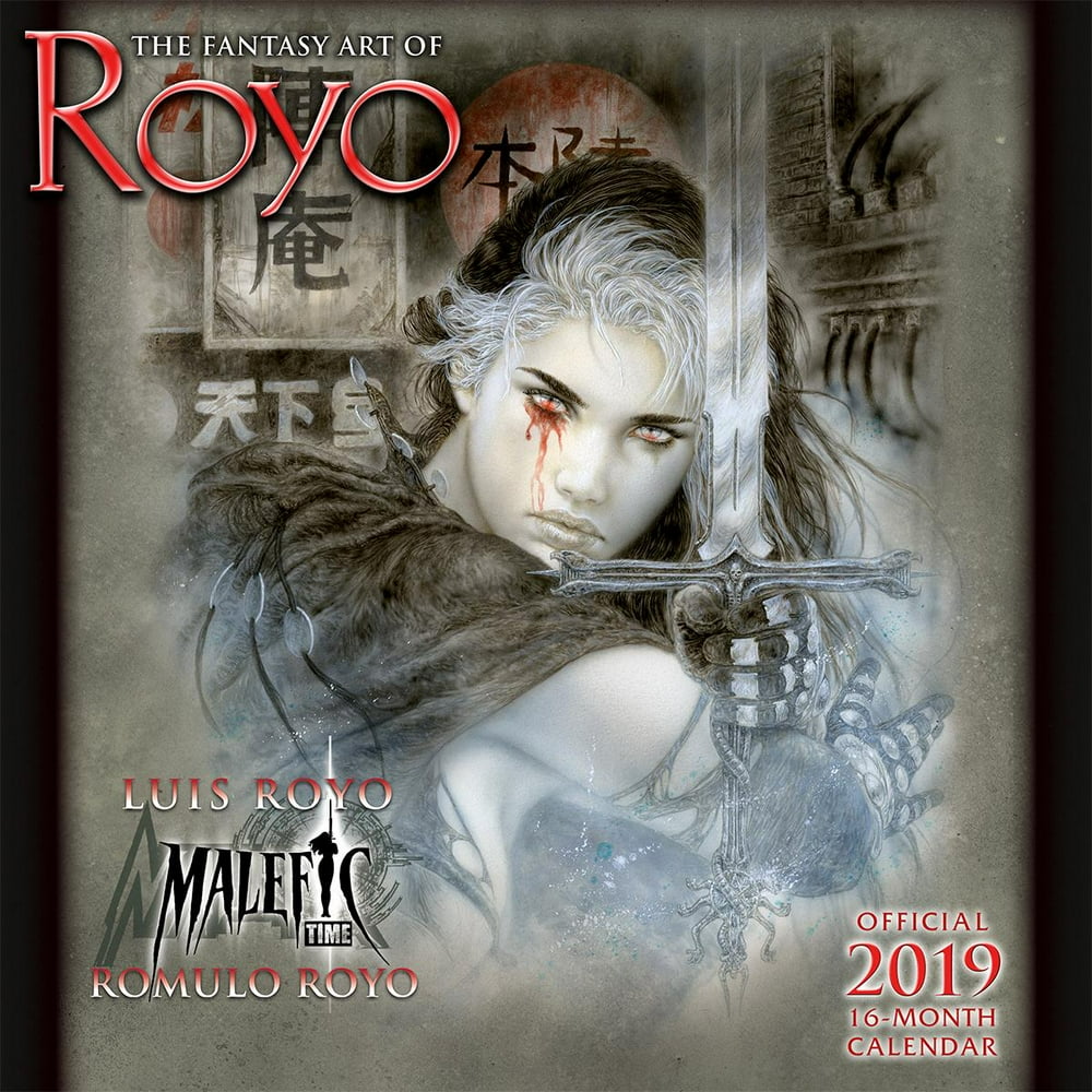 2019 the Fantasy Art of Royo 16Month Wall Calendar By Sellers
