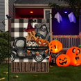 thumbnail image 2 of Happy Halloween Truck Garden Flag Fall Winter Vertical Double Sided Burlap 12.5 x 18 Inch Holiday Farmhouse Seasonal Yard Outdoor Decor, 2 of 6