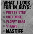 thumbnail image 2 of What I Look In Guys Mastiff Dog Lover Women's Long Sleeve T Shirt Brisco Brands S, 2 of 6