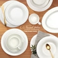 thumbnail image 6 of Fitz and Floyd Nevaeh White Classic Rim 10.5" Round Bone China Dinner Plate, 6 of 9