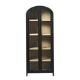 thumbnail image 3 of Walker Edison Bookcase with 5 Shelves, MDF And Glass, Black, 3 of 9