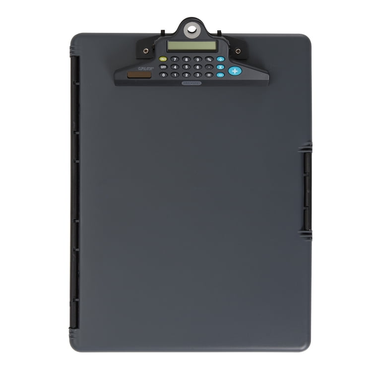 Pen+Gear Storage Clipboard with Calculator, Gray photo 1