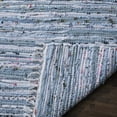 SAFAVIEH Rag Skylar Striped Cotton Runner Rug, Light Blue/Multi, 2'3" x