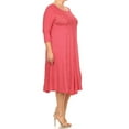 thumbnail image 4 of MOA COLLECTION Women's Plus Size Women's Jersey Knit A-Line Dress, 4 of 6
