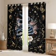 thumbnail image 2 of jejeloiu Boho Snake Black Out Curtains,Bohemian Exotic Style Curtains Pack of 2 (42x63 Each),Retro Rustic Floral Bedroom Curtains For Teens,Super Cozy Room Decor, 2 of 6