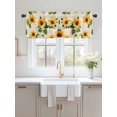thumbnail image 2 of Valances for Windows Vintage Sunflower Rod Pocket Cafe Window Treatments Valance Curtains for Kitchen Bathroom Laundry Basement Windows 42"x18", 2 of 9