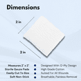 thumbnail image 3 of Dealmed 2’’ x 2’’ Sterile Gauze Pads, 12-Ply Individually Wrapped Medical Pads for Wound Care, First Aid Kits, Medical Facilities 100/Box (Pack of 1), 3 of 6