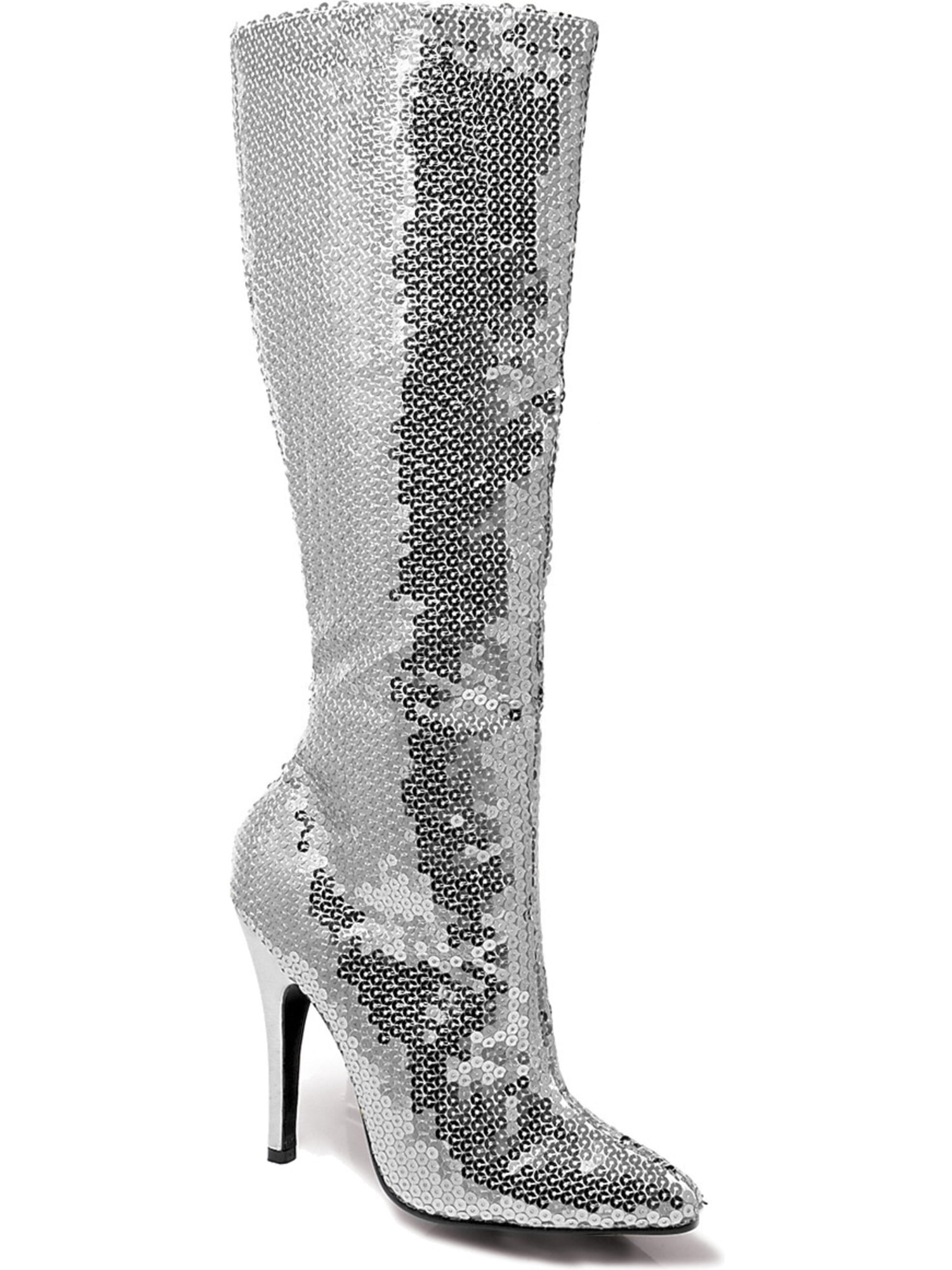 knee high silver boots