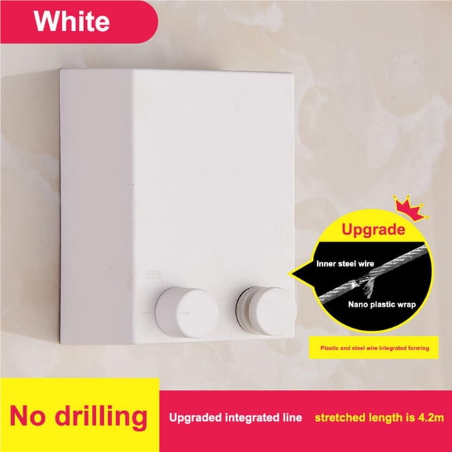 Tendedero De Pared Retráctil, Colgador De Ropa Resistente De Acero Inoxidable, Cuerda De Secado, Líneas De Ropa Para Interiores sonducket HA023119-00