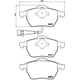 thumbnail image 2 of BALATAS BAJOS METALES JETTA 2006 al 2010 VOLKSWAGEN 1.9L L4 Delanteras BREMBO ., 2 of 5