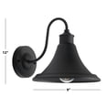 thumbnail image 3 of SAFAVIEH Graylyn 2-Light A19 Black Steel Wall Sconce with Black Shade, Set of 2, 3 of 8