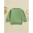 thumbnail image 5 of Elippeo Toddler St. Patrick's Day Toddler Kids Baby Boy Girl Sweatshirts 6M 12M 18M 24M 3Y Fuzzy Letter Embroidery Long Sleeve Round Neck Pullover Loose Tops, 5 of 10