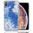 thumbnail image 1 of MUNDAZE For Apple iPhone XS/X Sky Blue Swirl Design Double Layer Phone Case Cover, 1 of 2