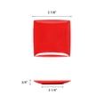 thumbnail image 2 of Excellante 6" Square Plate, 1/2" Deep, Pure Red Extra Heavy Weight Melamine Dinnerware Collection, Comes in Dozen, 2 of 2