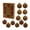 Brown, variant on EazyTech 12-Pack Velvet Christmas Ornaments Set, Assorted Styles Xmas Tree Decorations for Holiday Party Home Wedding Church Gifts