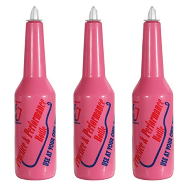 3X de Flair Bartender Bartending Practica Cafe Bar Botella Coctel Vino Shaker - Rosa