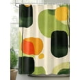 thumbnail image 2 of Fsddascl Abstract Geometric Shower Curtain Set - 48" x 72" Washable Bathtub Curtain with 12 Hooks, Green Vintage Art Aesthetic Waterproof Fabric Stall Shower Curtains for Bathroom/Bathtub Décor, 2 of 6