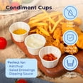 thumbnail image 5 of [500 Pack] 2 oz Treated Paper Souffle Portion Cups for Condiments Samples Measuring Jello Shots Sauce Disposable Cup - White, 5 of 9