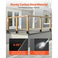 thumbnail image 2 of VEVOR 4x4 Post Base 10 Pcs, Inner Size 3.6x3.6 inch / 91.44x91.44 mm Post Brackets, Heavy Duty Carbon Steel Decking Posts, Wood Posts Brackets for Pavilion Deck Railing Support Deck Base Plate, Black, 2 of 9